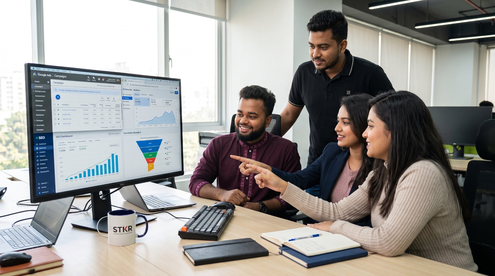 SEO and AI visibility performance dashboards reviewed by The Growth Sparks team